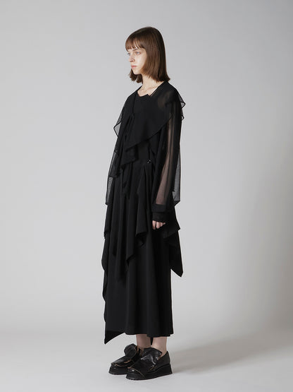 SHEER JERSEY BOLERO W/ STRING