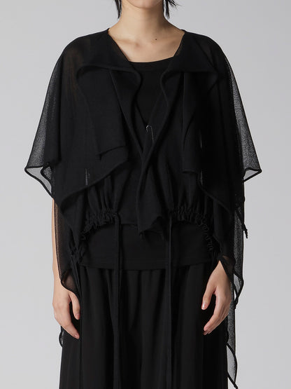 SHEER JERSEY 2 WAY PONCHO