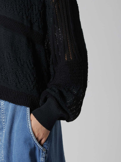 8G PATCHWORK MIX CROPPED CARDIGAN