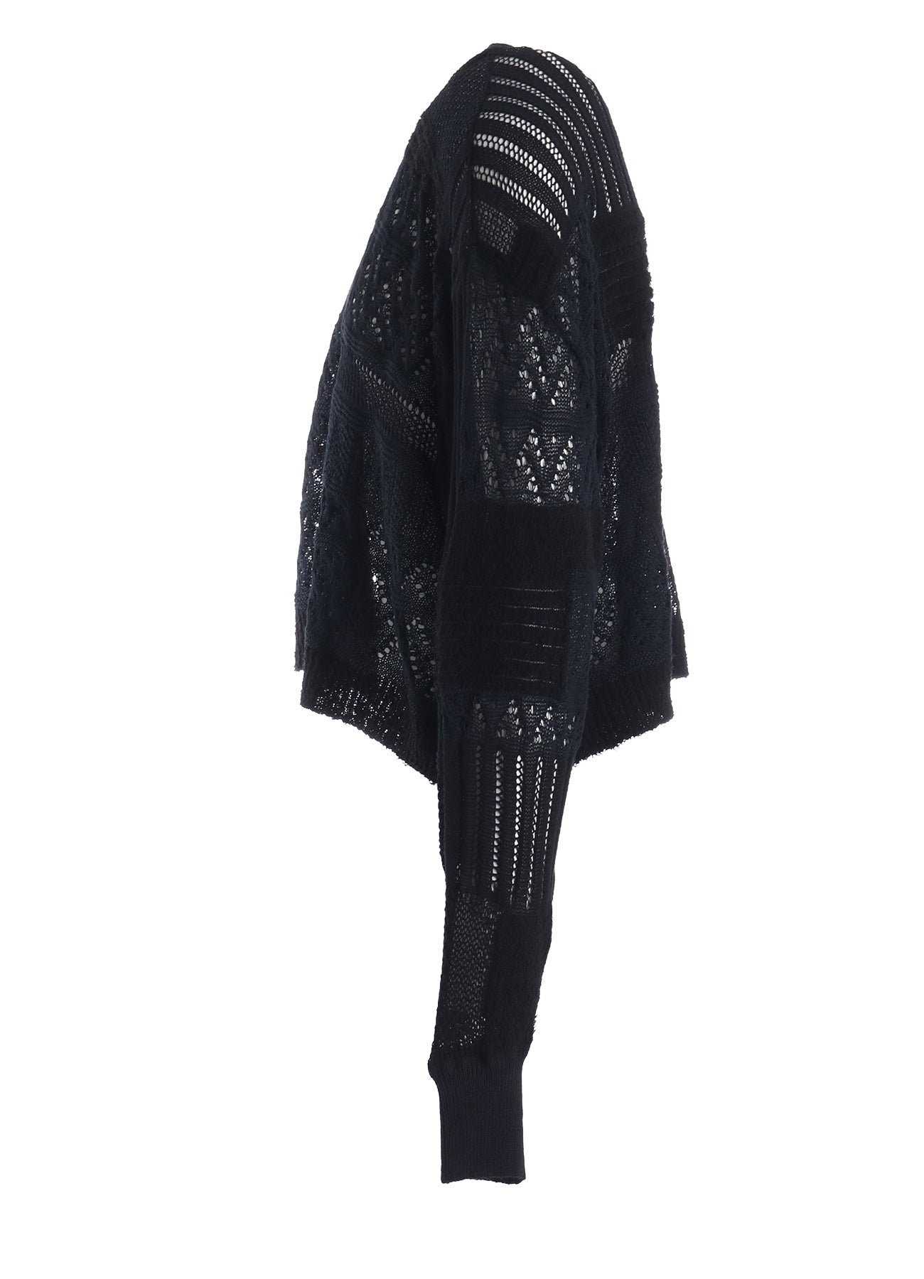 8G PATCHWORK MIX CROPPED CARDIGAN – THE SHOP YOHJI YAMAMOTO