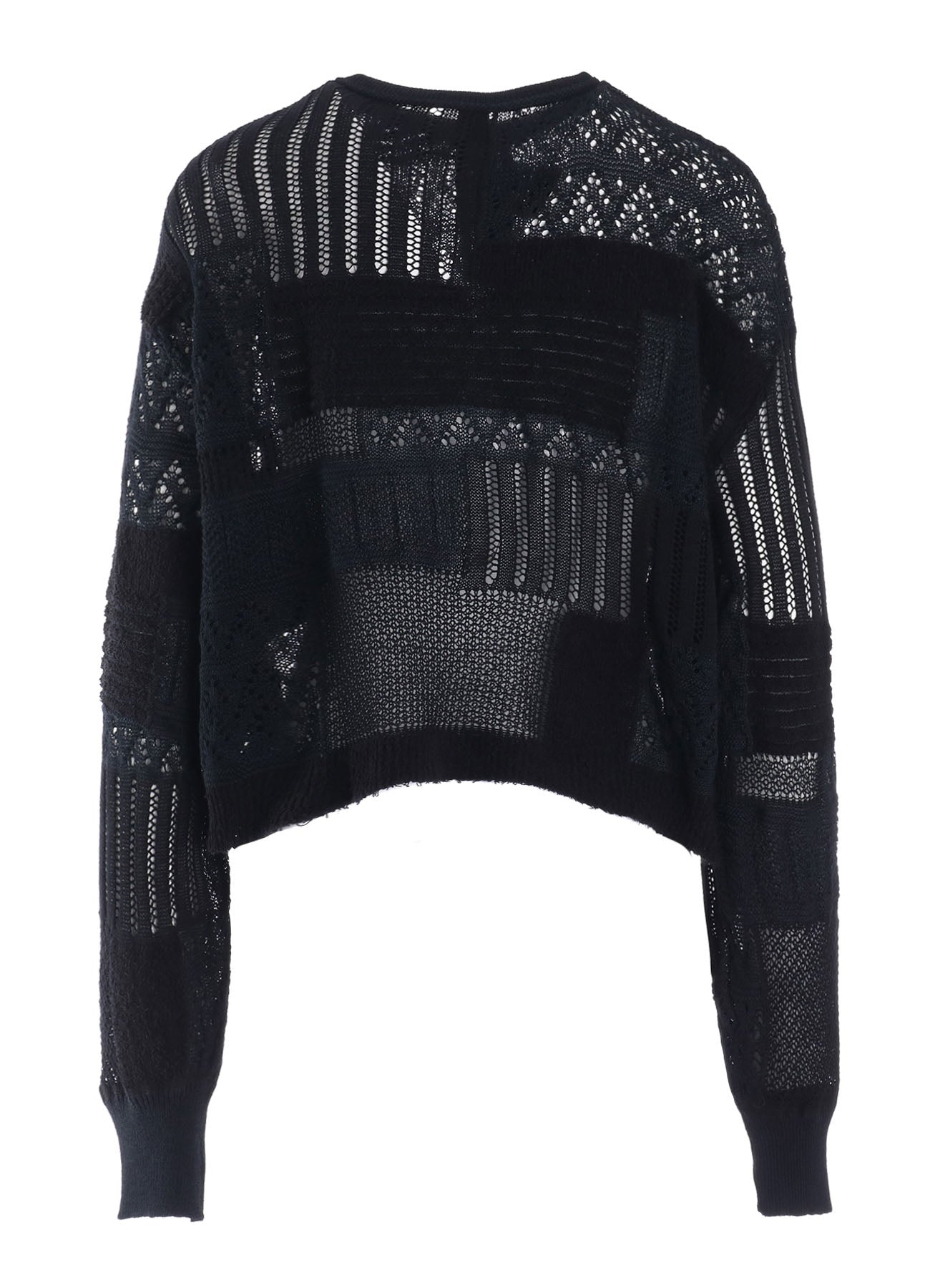 d*2様 Ground Y Yohji Yamamoto　Cardigan 8G PATCHWORK MIX CROPPED CARDIGAN – THE SHOP YOHJI YAMAMOTO