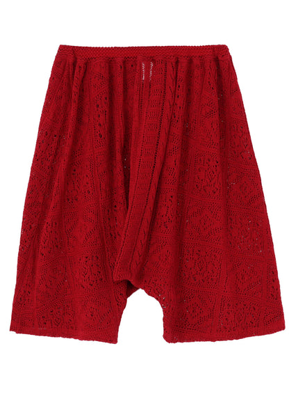 MEXICAN TILE PATTERN KNIT HALF PANTS