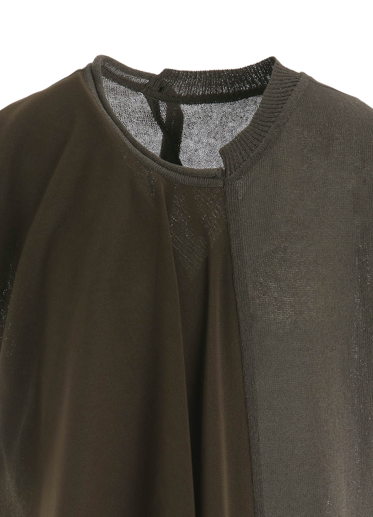 POLYESTER TULLE ASYMMETRIC PULLOVER