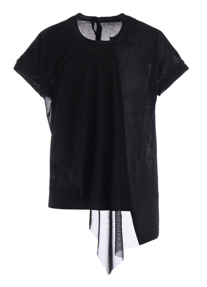 POLYESTER TULLE ASYMMETRIC PULLOVER