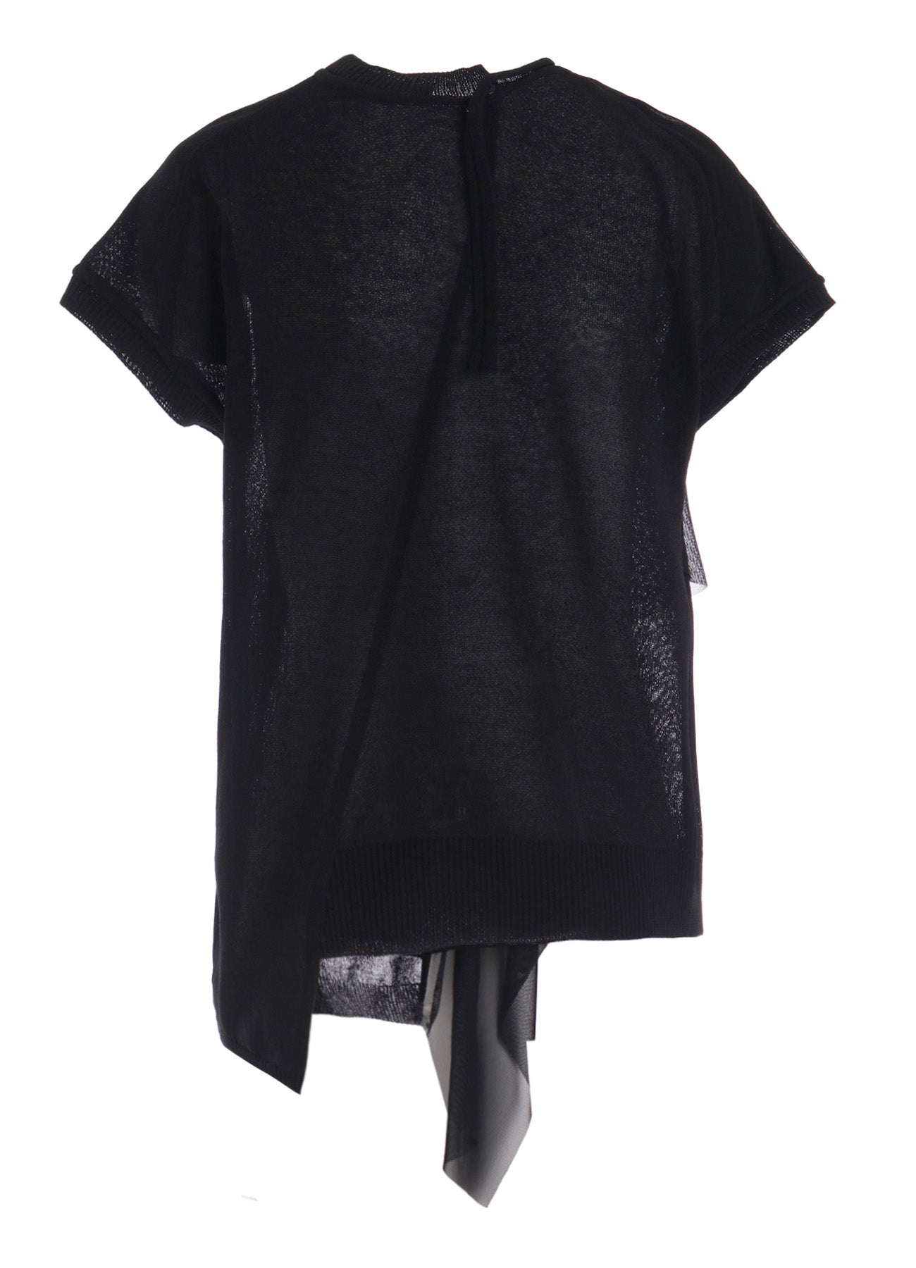 POLYESTER TULLE ASYMMETRIC PULLOVER