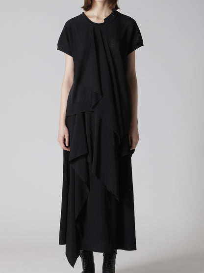 POLYESTER TULLE ASYMMETRIC PULLOVER