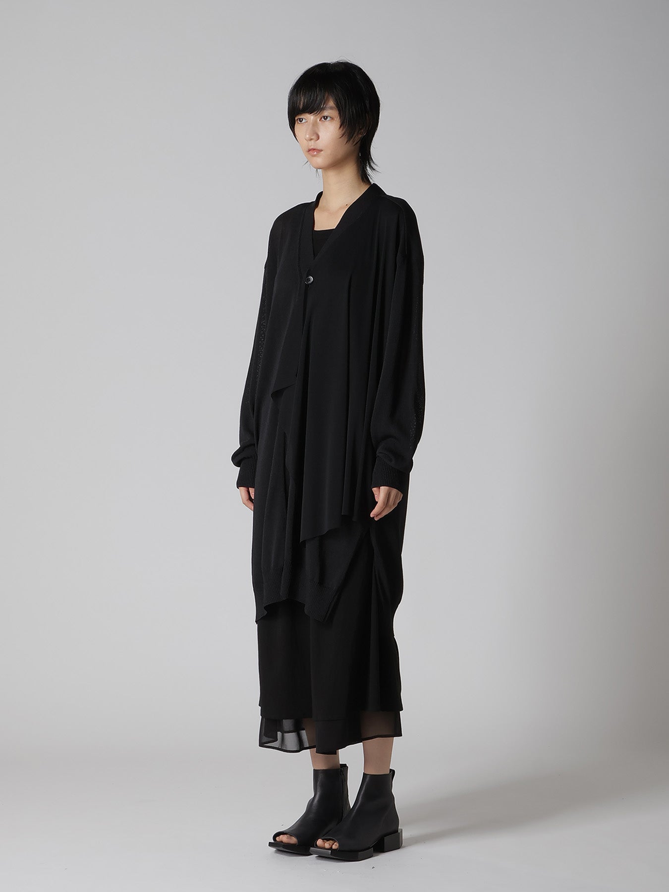 POLYESTER TULLE 2WAY CARDIGAN