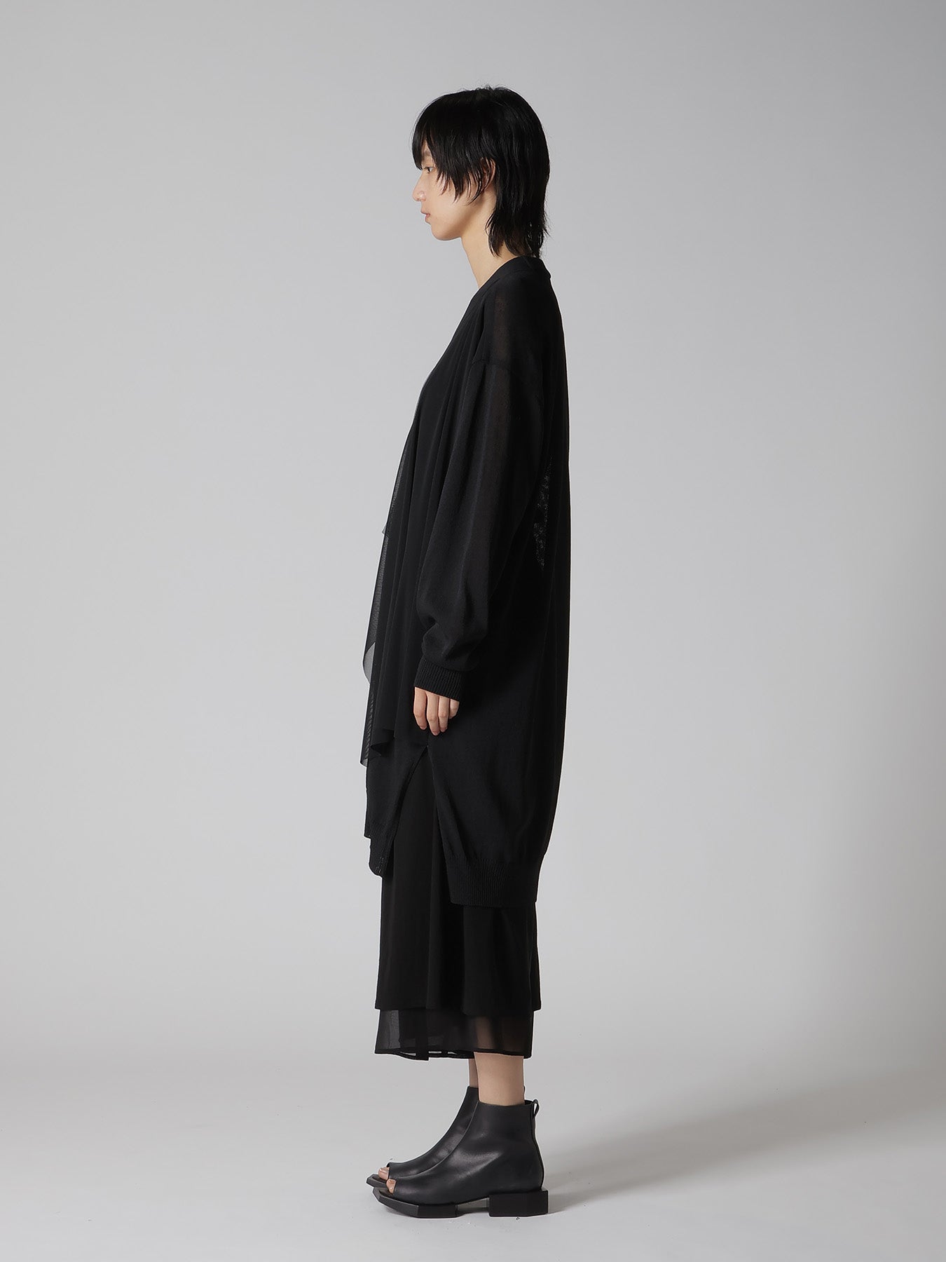 POLYESTER TULLE 2WAY CARDIGAN