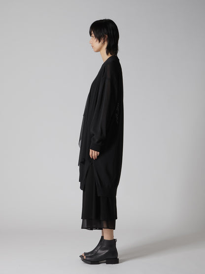 POLYESTER TULLE 2WAY CARDIGAN