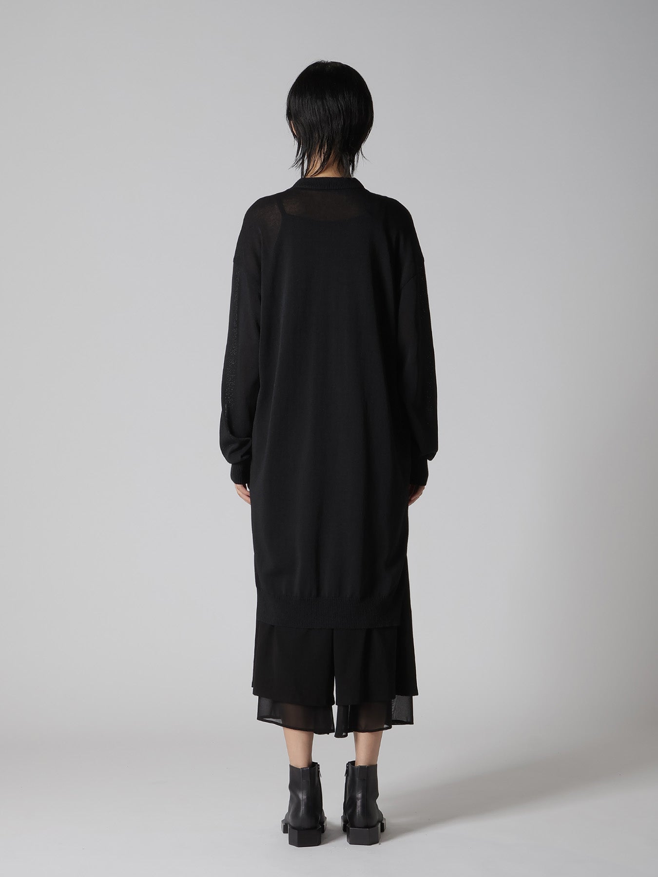 POLYESTER TULLE 2WAY CARDIGAN