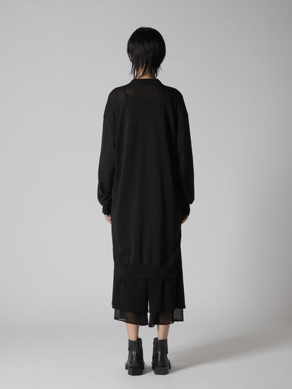 POLYESTER TULLE 2WAY CARDIGAN