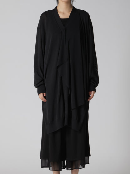 POLYESTER TULLE 2WAY CARDIGAN