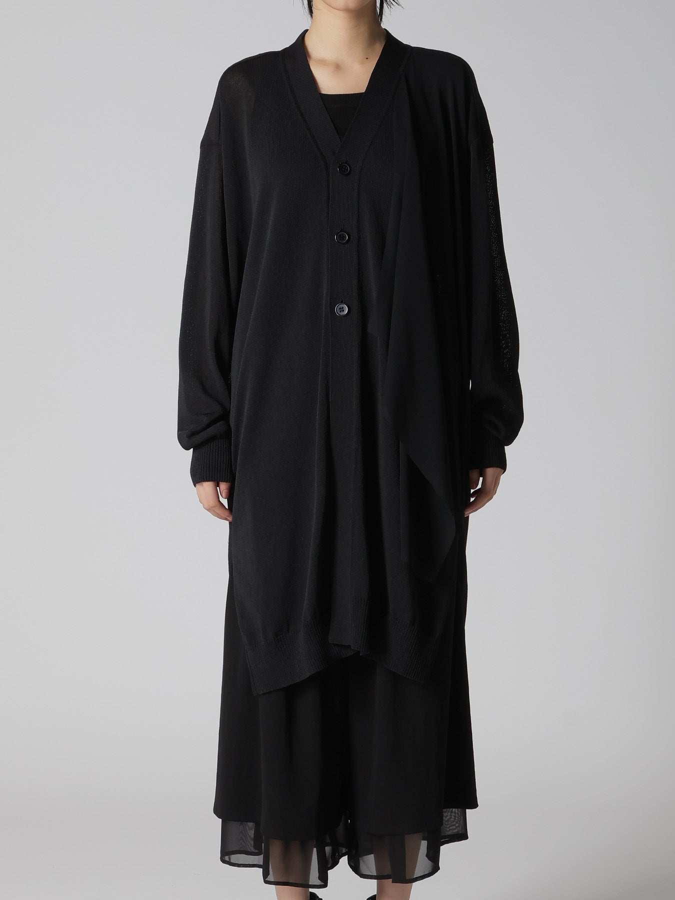 POLYESTER TULLE 2WAY CARDIGAN