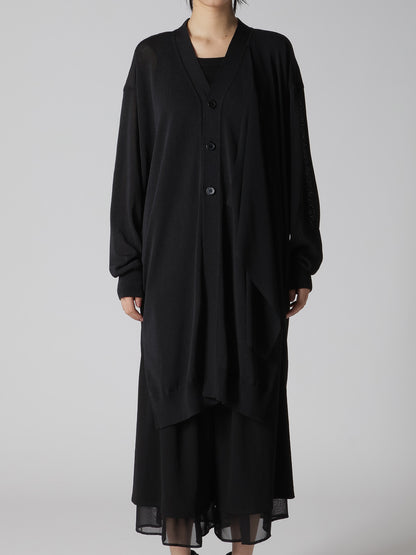 POLYESTER TULLE 2WAY CARDIGAN