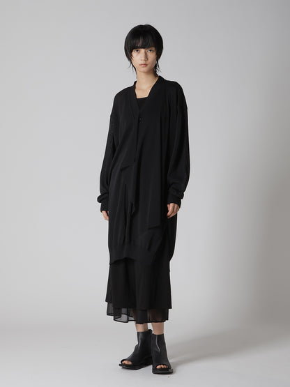 POLYESTER TULLE 2WAY CARDIGAN