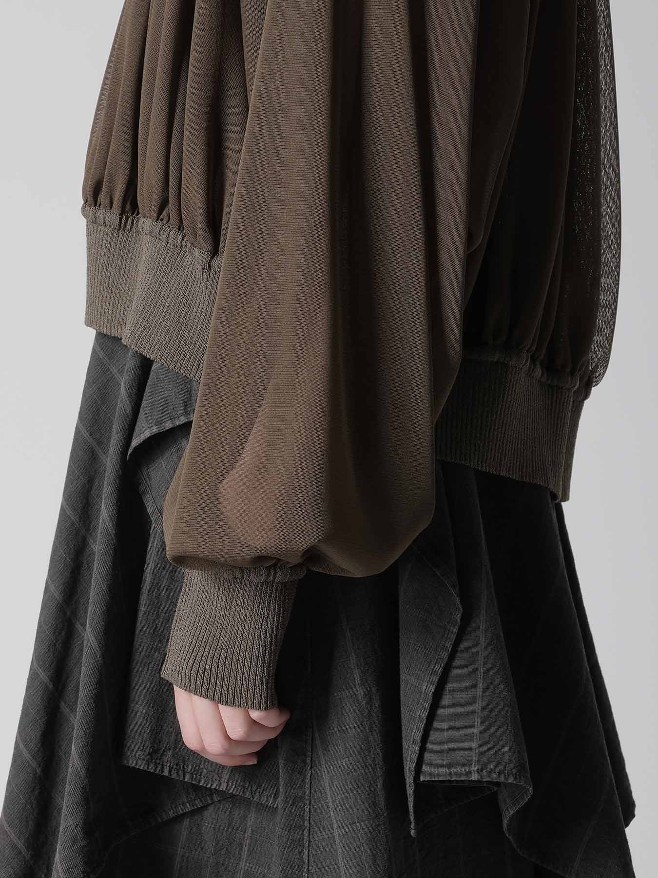 ヤミー POLYESTER TULLE GATHER SHORT CARDIGAN – THE SHOP YOHJI YAMAMOTO