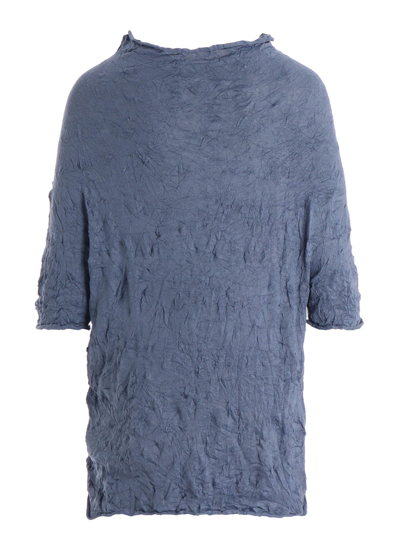 WRINKLED HALF SLEEVE PULLOVER