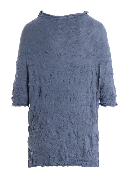 WRINKLED HALF SLEEVE PULLOVER