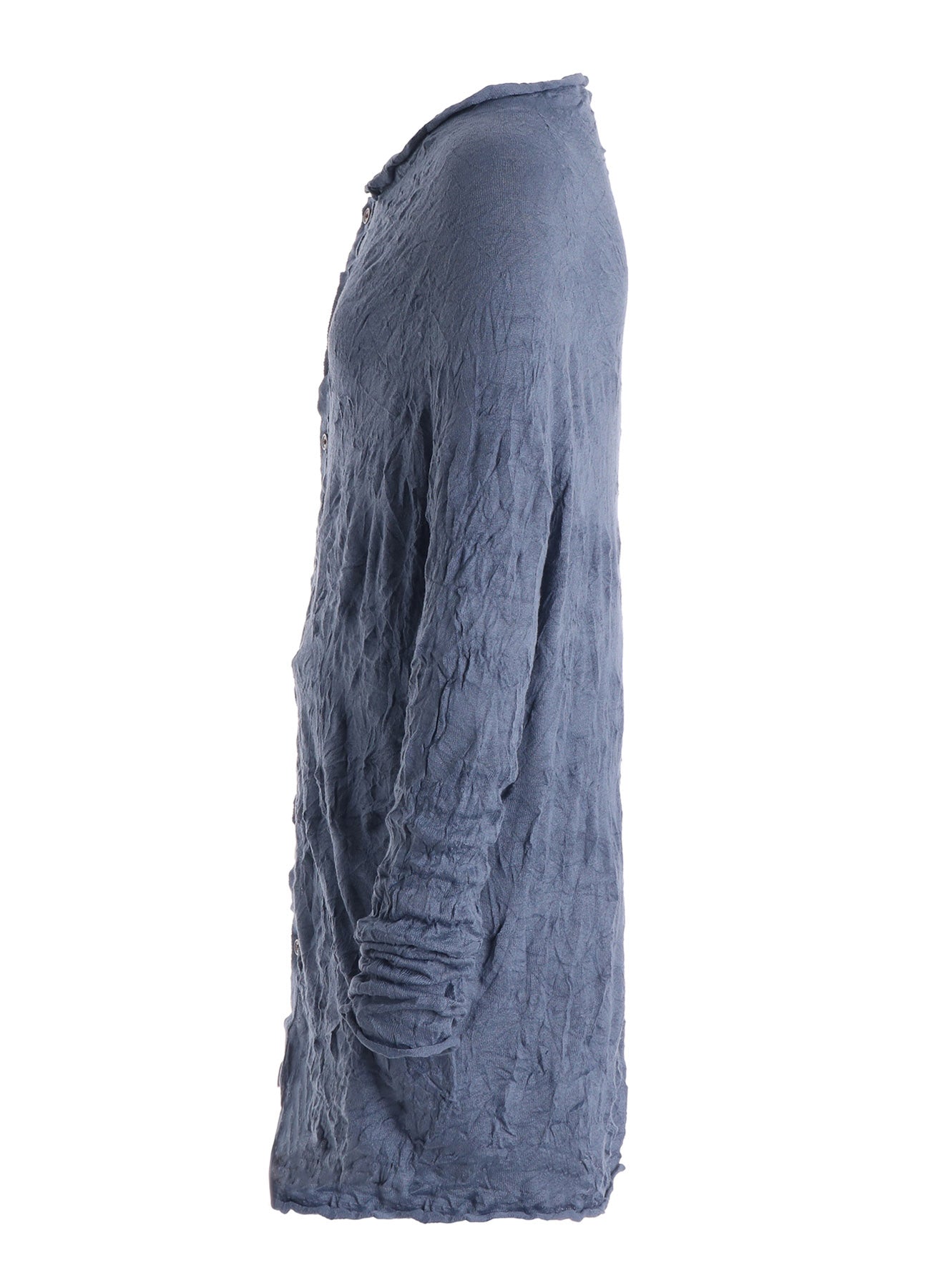 WRINKLED OFF NECK LONG SLEEVE CARDIGAN