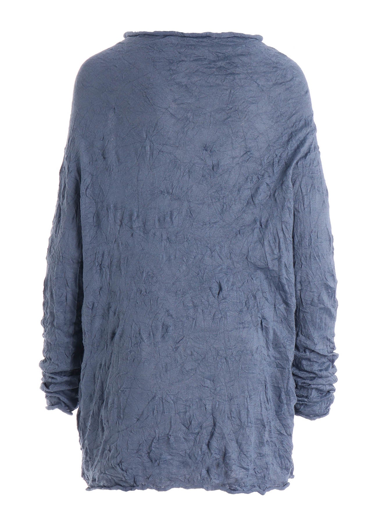 WRINKLED OFF NECK LONG SLEEVE CARDIGAN