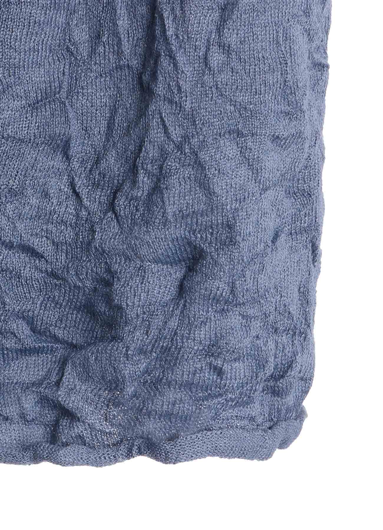 WRINKLED OFF NECK LONG SLEEVE CARDIGAN
