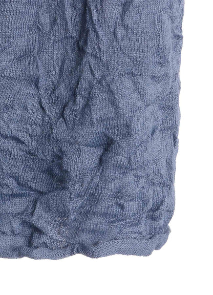 WRINKLED OFF NECK LONG SLEEVE CARDIGAN