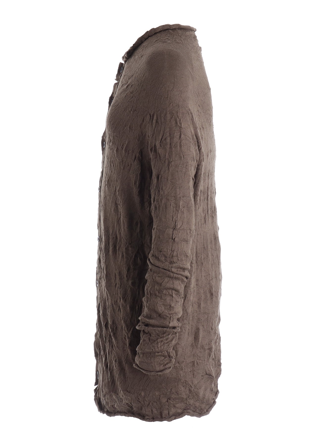 WRINKLED OFF NECK LONG SLEEVE CARDIGAN