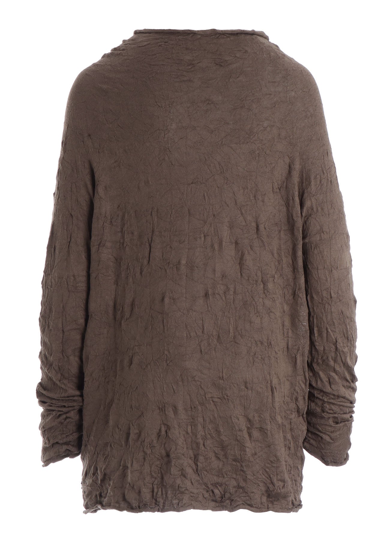 WRINKLED OFF NECK LONG SLEEVE CARDIGAN