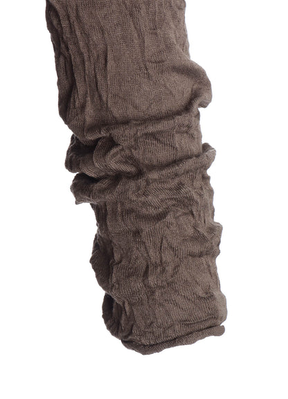 WRINKLED OFF NECK LONG SLEEVE CARDIGAN