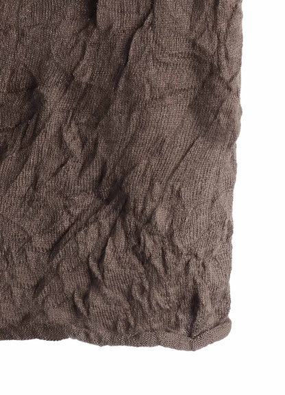 WRINKLED OFF NECK LONG SLEEVE CARDIGAN