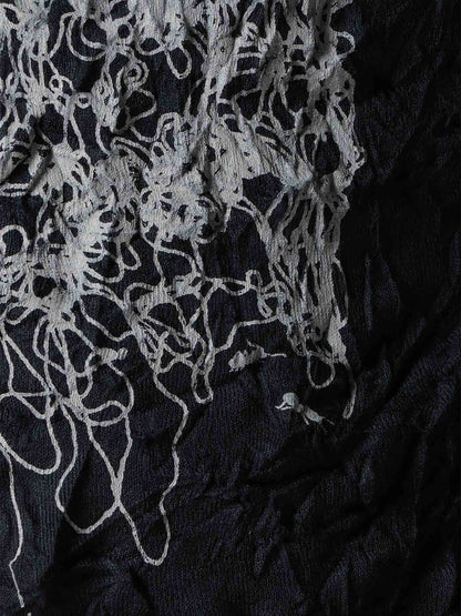 WRINKLED OFF NECK LONG SLEEVE CARDIGAN