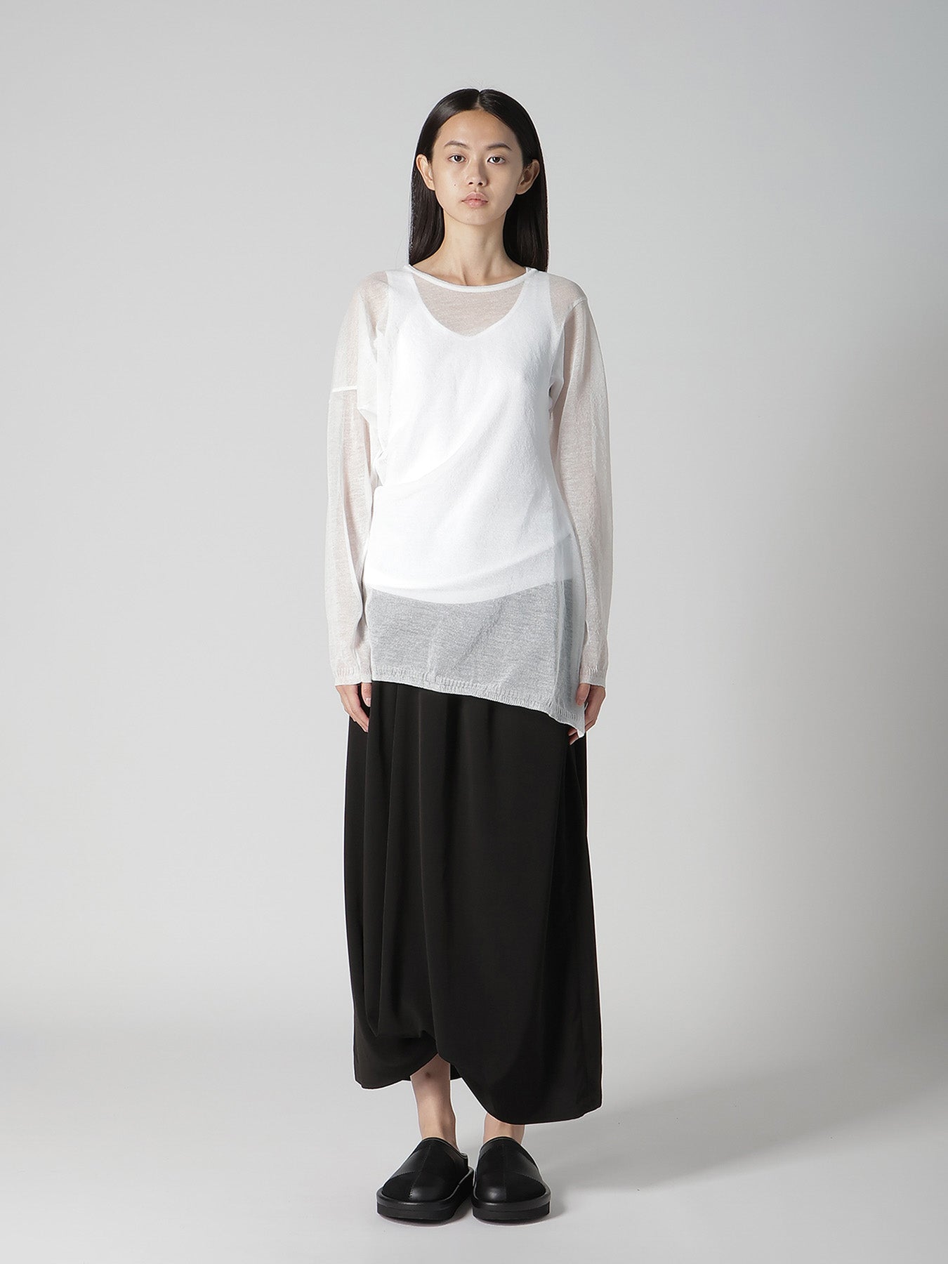 ALLONGE SHEER LONG DRAPE KNIT