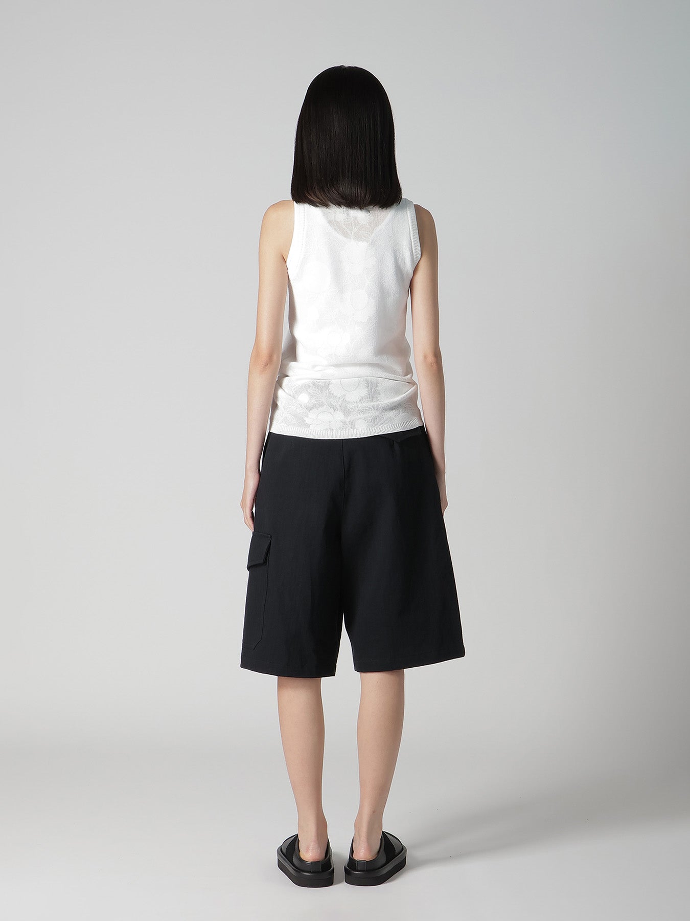 COTTON/NYLON COMPACT TWIST TANK TOP