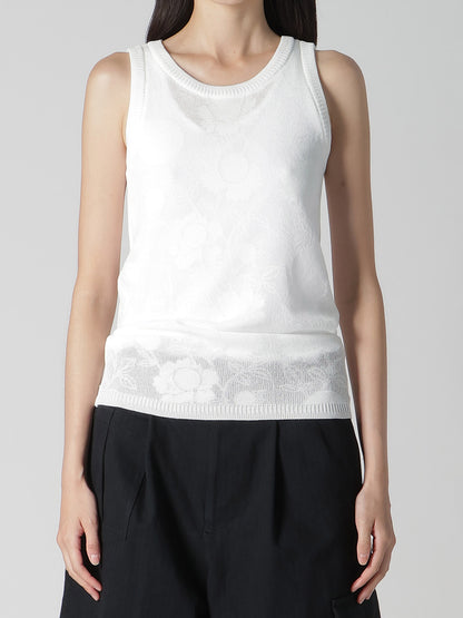 COTTON/NYLON COMPACT TWIST TANK TOP