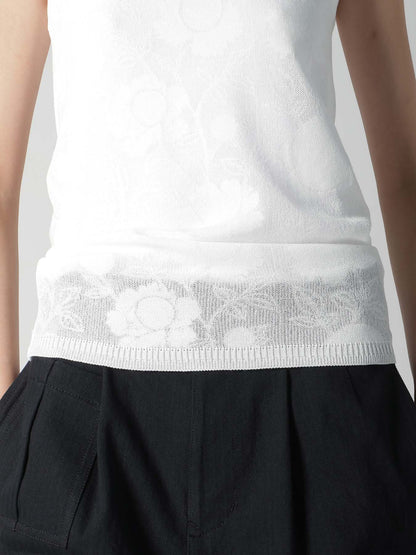 COTTON/NYLON COMPACT TWIST TANK TOP