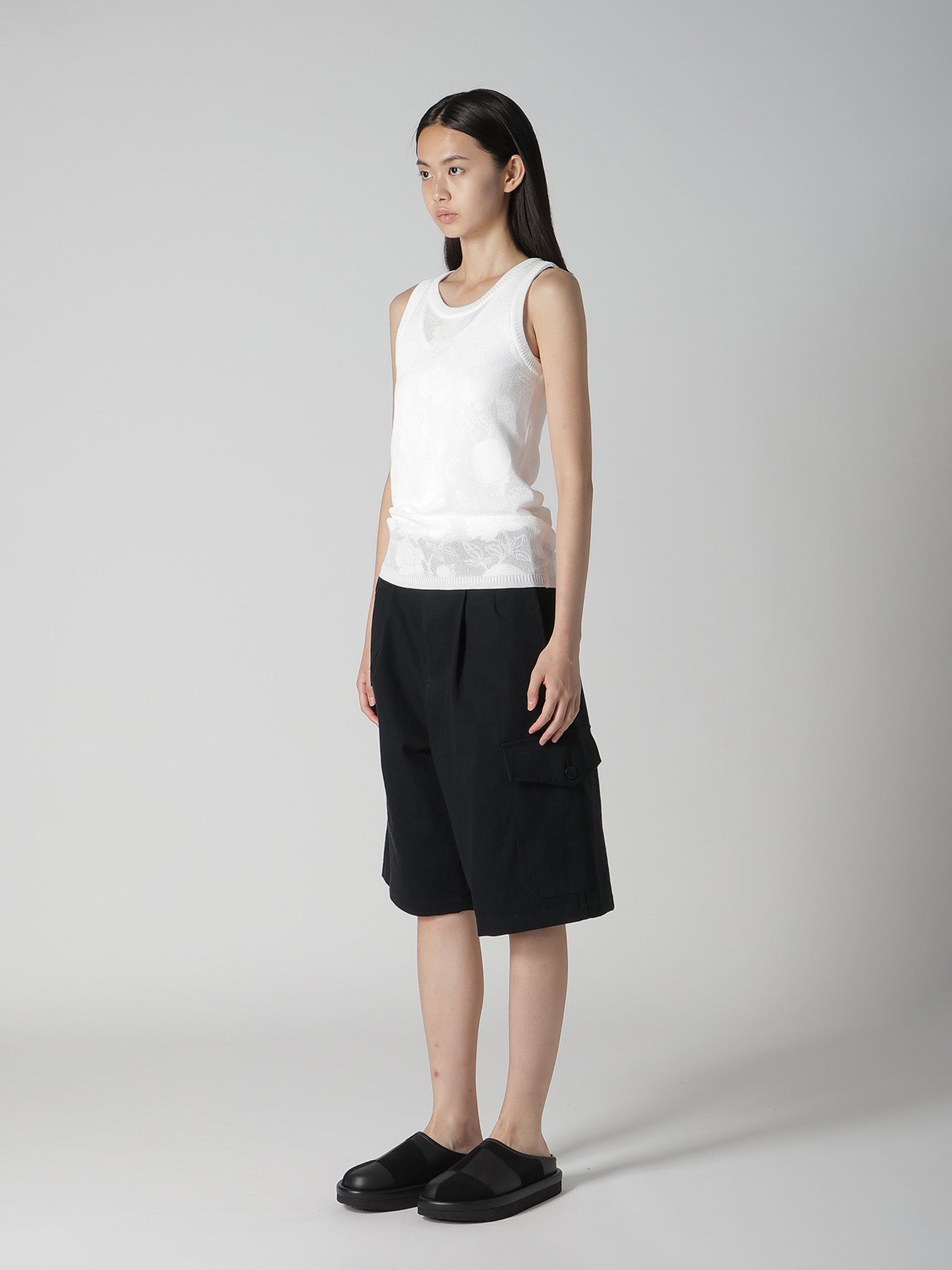 COTTON/NYLON COMPACT TWIST TANK TOP – THE SHOP YOHJI YAMAMOTO