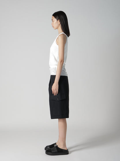 COTTON/NYLON COMPACT TWIST TANK TOP