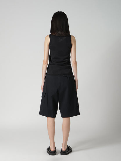 COTTON/NYLON COMPACT TWIST TANK TOP