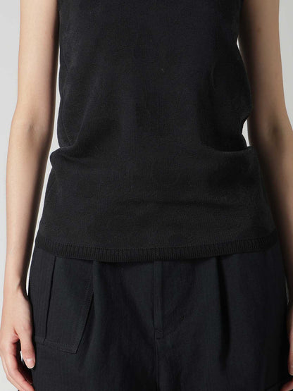 COTTON/NYLON COMPACT TWIST TANK TOP