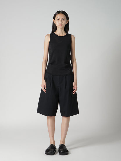 COTTON/NYLON COMPACT TWIST TANK TOP