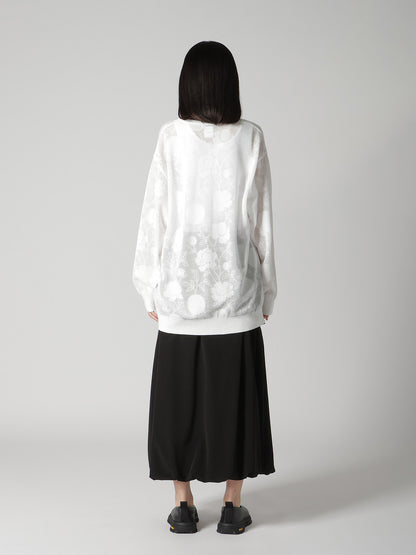 COTTON/NYLON COMPACT TWIST LONG SLEEVE KNIT