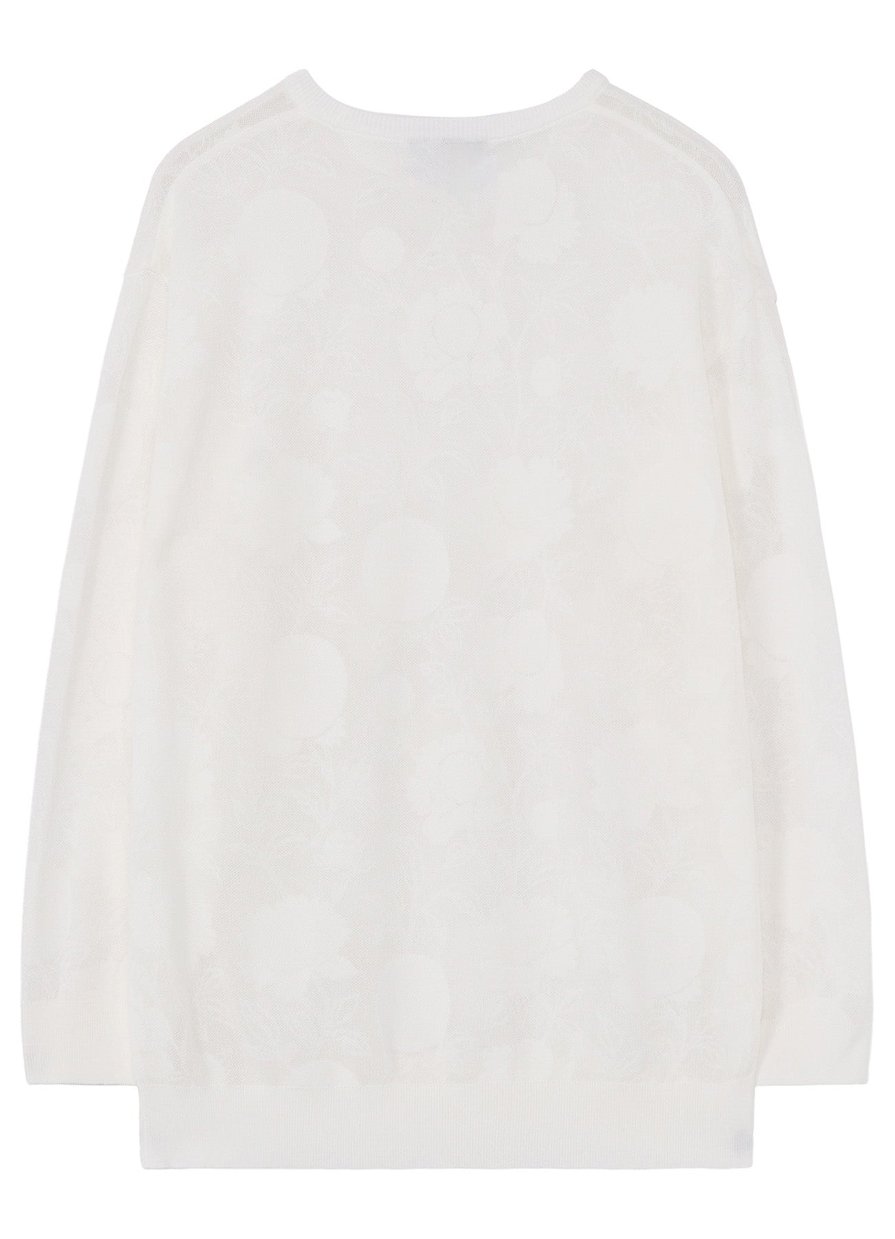 COTTON/NYLON COMPACT TWIST LONG SLEEVE KNIT