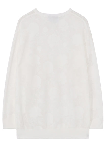 COTTON/NYLON COMPACT TWIST LONG SLEEVE KNIT