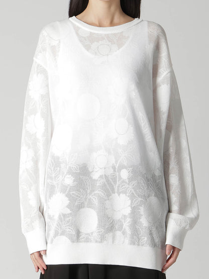 COTTON/NYLON COMPACT TWIST LONG SLEEVE KNIT