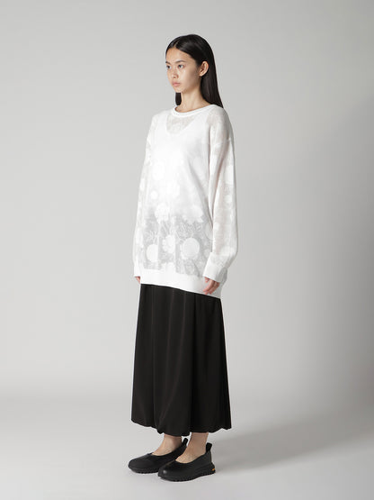 COTTON/NYLON COMPACT TWIST LONG SLEEVE KNIT