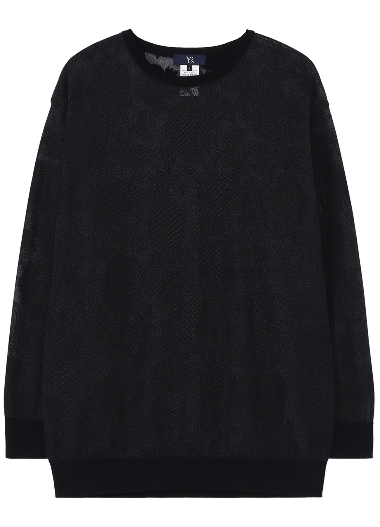 COTTON/NYLON COMPACT TWIST LONG SLEEVE KNIT