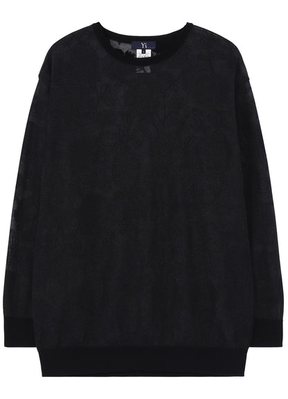 COTTON/NYLON COMPACT TWIST LONG SLEEVE KNIT