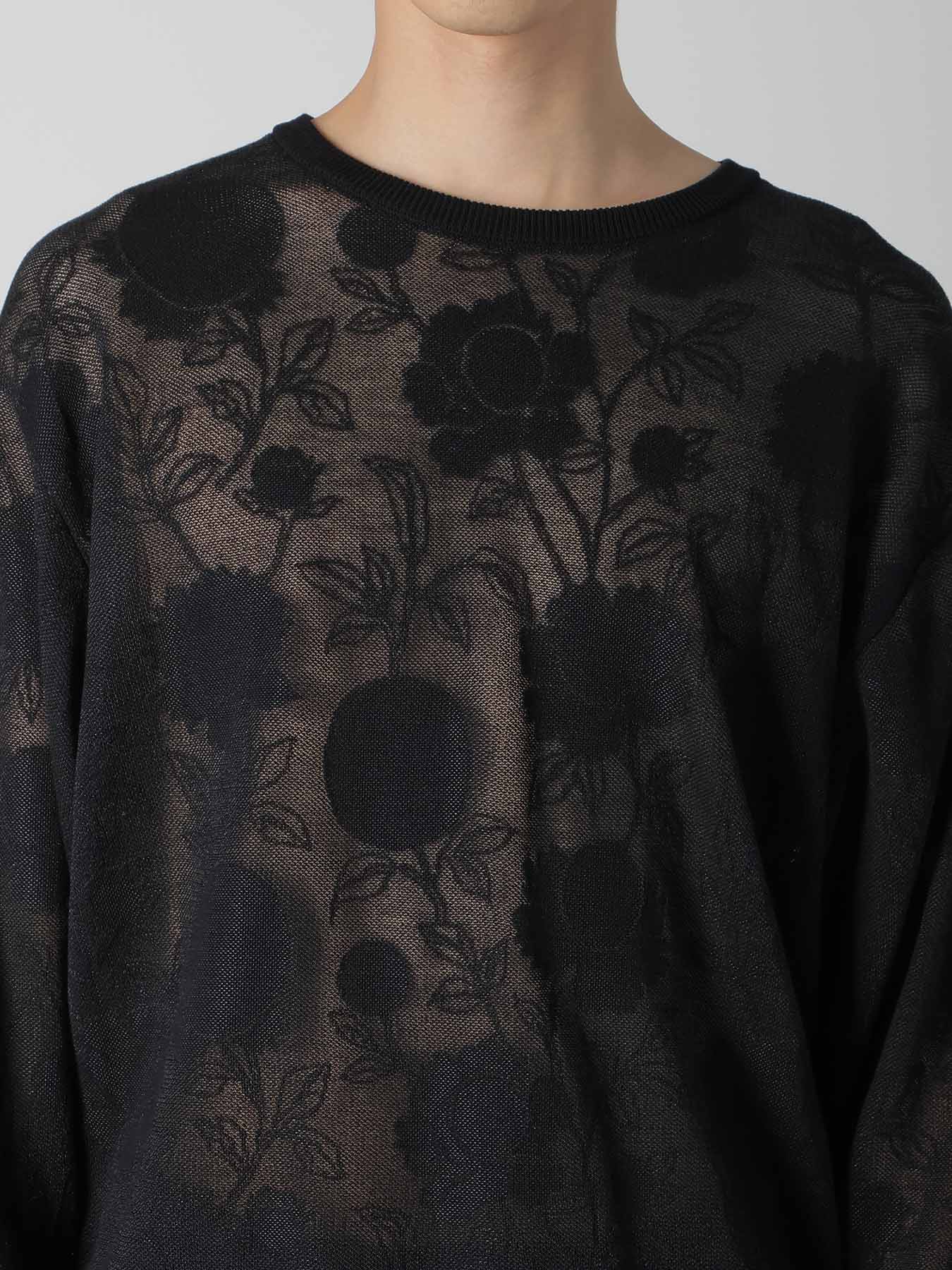 COTTON/NYLON COMPACT TWIST LONG SLEEVE KNIT