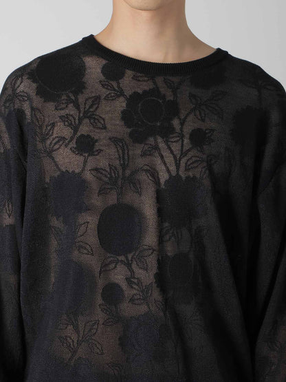 COTTON/NYLON COMPACT TWIST LONG SLEEVE KNIT