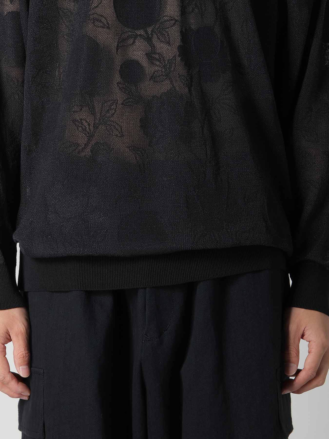 COTTON/NYLON COMPACT TWIST LONG SLEEVE KNIT